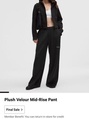 lululemon athletica Plush Velour Mid-Rise Pant - Black